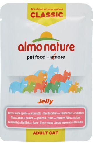 Almo Nature JELLY KOT 55g TUNA KURA+SZYNK saszetka 1
