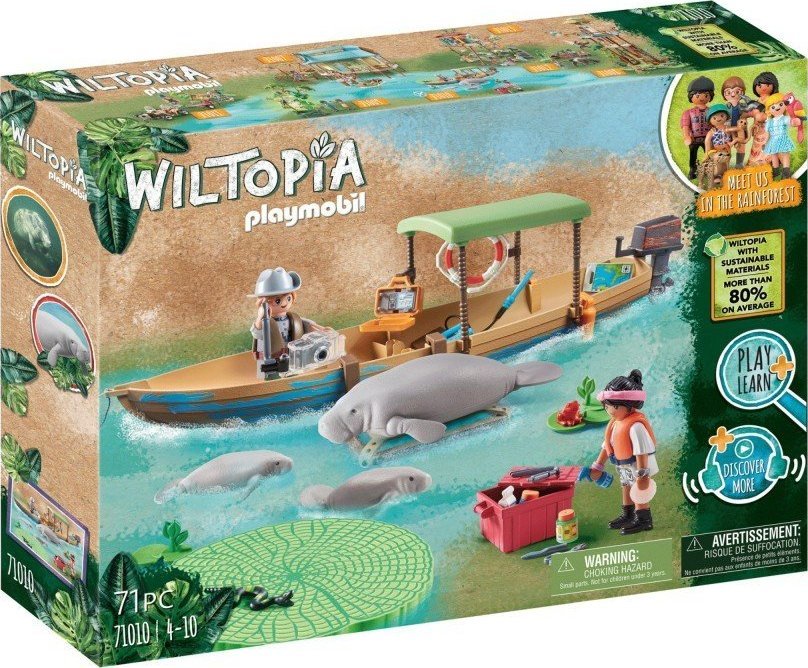 Playmobil Playmobil 71010 Wiltopia - boat trip to the manatees, construction toy 1