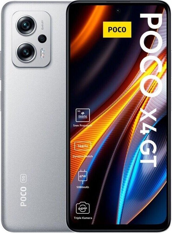 Smartfon POCO X4 GT 5G 8/256GB Dual SIM Srebrny  (                               ) 1
