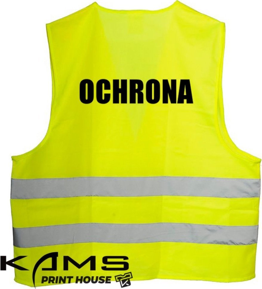 R.E.I.S. Kamizelka OCHRONA - kamizelka ostrzegawcza z napisem - seledynowy 8XL 1