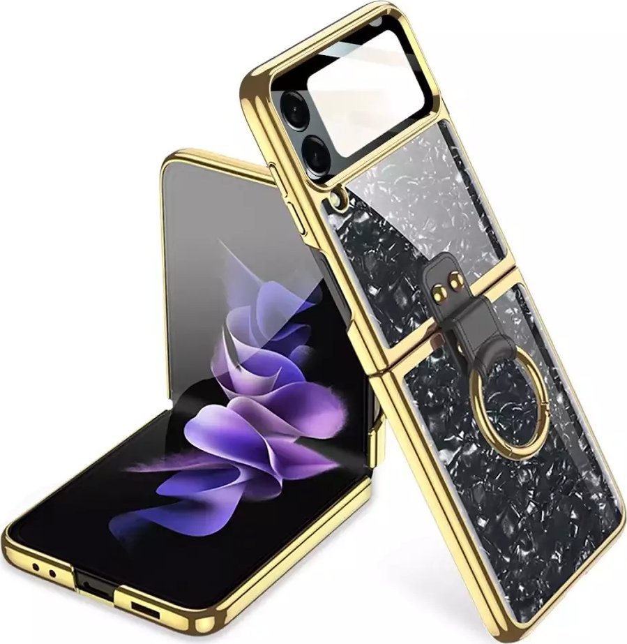4kom.pl Etui Mood Ring do Samsung Galaxy Z Flip 4 Black/Gold 1