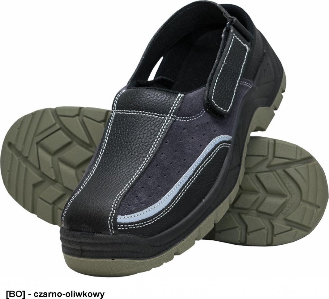 R.E.I.S. BRTURTLE BO SB P SRC - sandały skóra bawola, podnosek, wkłaska, odblaski 47 1