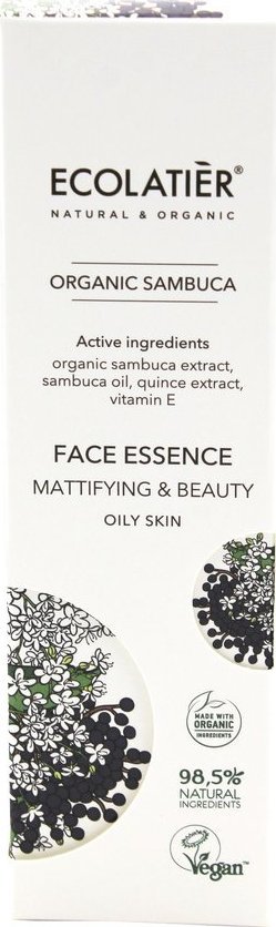 Elevita ECOLATIER Organic Sambuca Esencja matująca do twarzy - cera tłusta 30ml 1