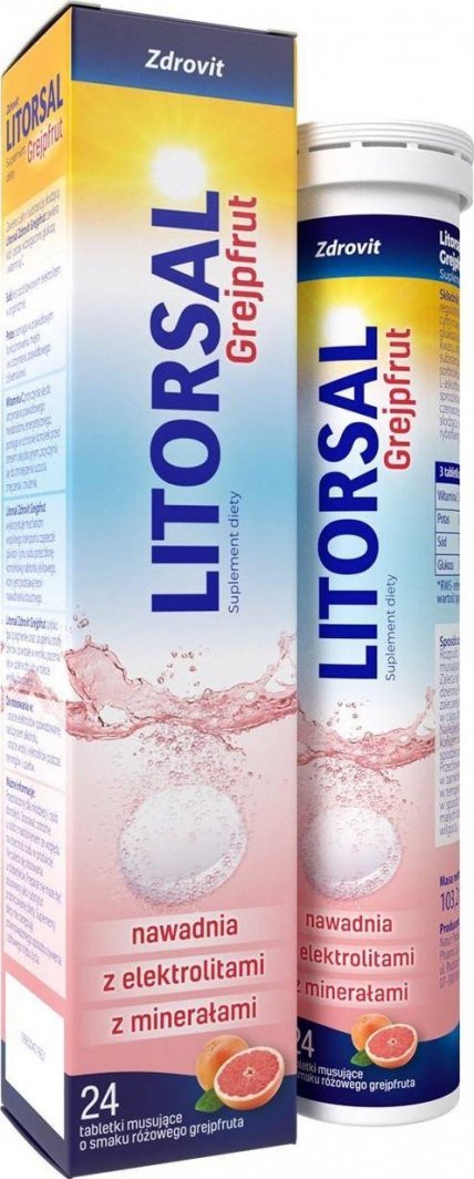 Zdrovit Zdrovit Tabletki musujące Litorsal Grejpfrut - suplement diety 1op.-24 tabletki 1