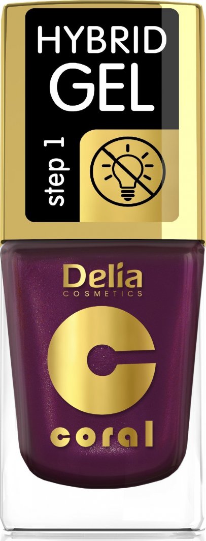 Delia Delia Cosmetics Coral Hybrid Gel Emalia do paznokci nr 76  11ml 1