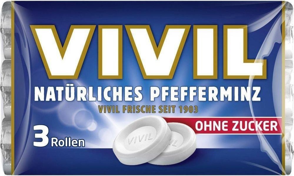 VIVIL Vivil Pastylki Miętowe Bez Cukru 3 x 28 g 1