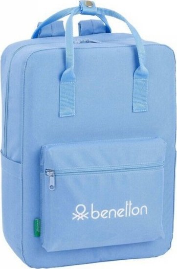 Benetton Plecak z górnym uchwytem i komorami Benetton Light blue Jasnoniebieski (27 x 38 x 13 cm) 1