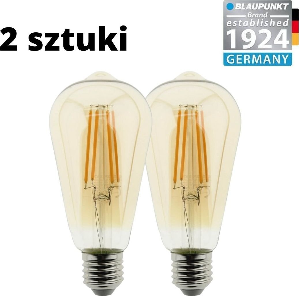Blaupunkt Zestaw 2 sztuk - Blaupunkt Żarówki filamentowe LED E27 8W WW ...