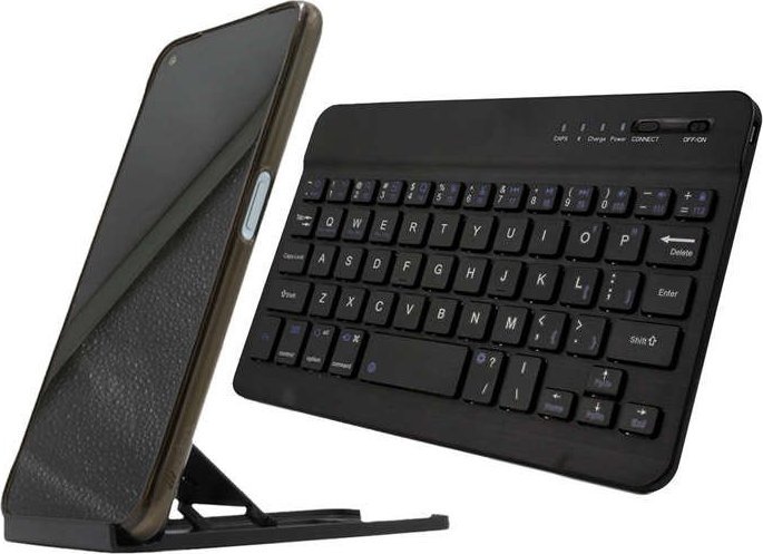 4kom.pl Uniwersalna Klawiatura Bezprzewodowa Bluetooth 7" + Stojak na biurko 1