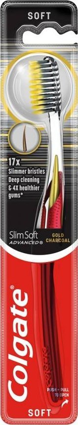 Colgate Colgate Szczoteczka do zębów Slim Soft Adveced Gold Charcoal - soft 1szt 1