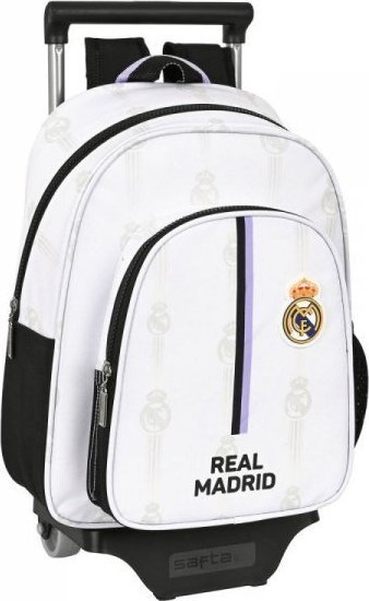 Real Madrid Torba szkolna z kółkami Real Madrid C.F. Czarny Biały (28 x 34 x 10 cm) 1