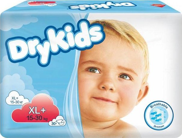 Tena Pieluchomajtki Dry XL, 15-30 kg, 30 szt. 1