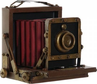 Figurka DKD Home Decor Pojemnik na ołówki DKD Home Decor Aparat fotograficzny Metal (16,5 x 17,5 x 18 cm) 1