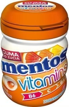 Mentos Mentos guma do żucia z witaminami o smaku owoców cytrusowych 50g 1