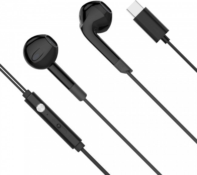 Słuchawki Kruger&Matz Słuchawki douszne z mikrofonem na USB-C Kruger&Matz C2 czarne 1