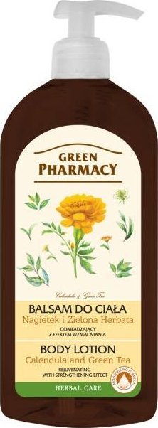 Green Pharmacy Green Pharmacy Balsam do ciała odmładzający Nagietek i Zielona Herbata  500ml 1