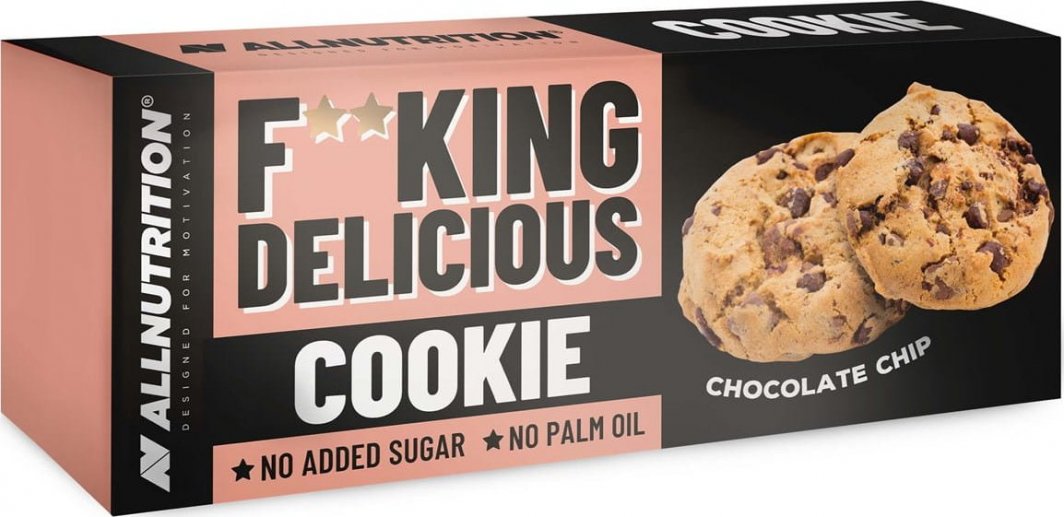 ALLNUTRITION F**king Delicious Cookie 135g CHOCOLATE CHIP Ciasteczka kakaowe z kawałkami czekolady 1