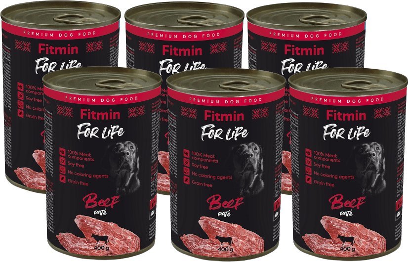 Fitmin  FITMIN For Life Beef Wołowina 6x400g 1