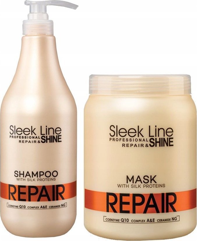 Stapiz STAPIZ Sleek Line Repair Zestaw XXL Szampon Maska 1