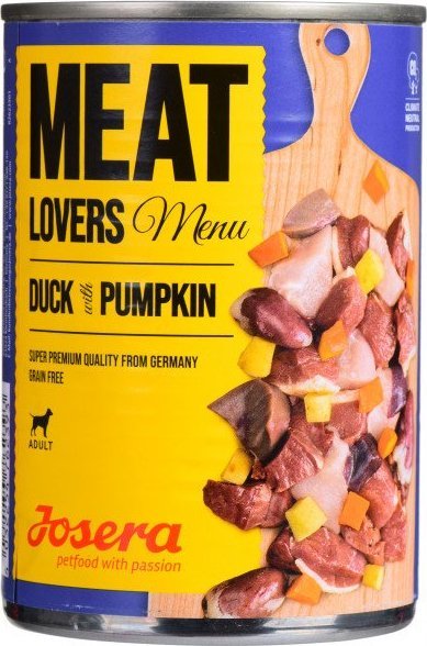 Josera Meatlovers Menu Kaczka z dynią karma mokra dla psów 400g 1