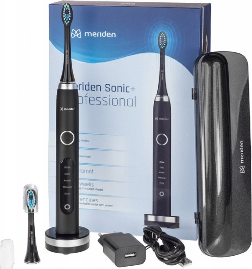 Szczoteczka Meriden Meriden Sonic+ Professional Black Szczoteczka soniczna z 5 trybami 1