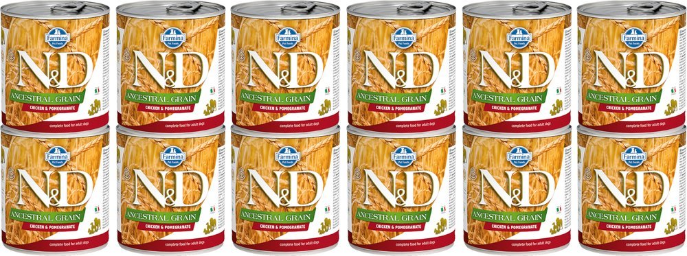 Farmina Farmina N&D Ancestral Grain canine CHICKEN & POMEGRANATE ADULT KARMA MOKRA 12x285g 1