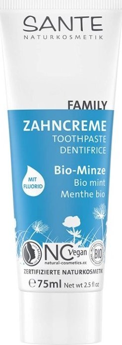 Sante (DE) Sante, Pasta do zębów z miętą i fluorem, 75 ml (PRODUKT Z NIEMIEC) 1