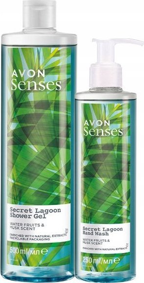 Avon AVON MYDŁO SECRET LAGOON 250 ML + ŻEL POD PRYSZNIC 1