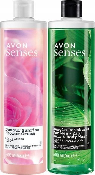 Avon AVON ZESTAW 2 ŻELI POD PRYSZNIC AMAZON L'AMOUR 1