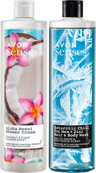 Avon AVON ZESTAW POD PRYSZNIC DLA DWOJGA 2 x 500 ml 1