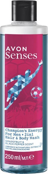 Avon AVON ŻEL DO MYCIA CIAŁA I WŁOSÓW CHAMPION'S ENERGY 250 ML 1