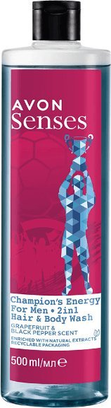 Avon AVON ŻEL DO MYCIA CIAŁA I WŁOSÓW CHAMPION'S ENERGY 500 ML 1