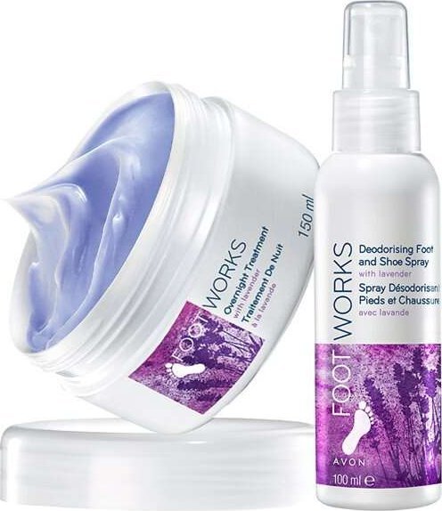 Avon AVON ZESTAW DO STÓP KURACJA DO STÓP LAWENDOWA + DEO 1
