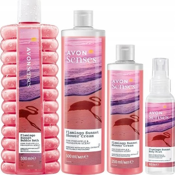 Avon AVON ZESTAW KOSMETYKÓW FLAMINGO SUNSET 4 SZTUKI 1