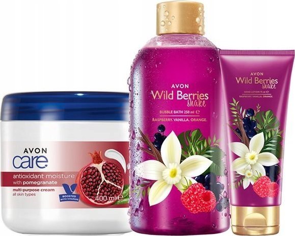 Avon AVON ZESTAW KOSMETYKÓW MALINA I GRANAT 3 SZTUKI 1