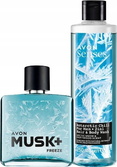 Avon AVON ZESTAW MUSK FREEZE +ANTARCTIC CHILL 250 ML 1