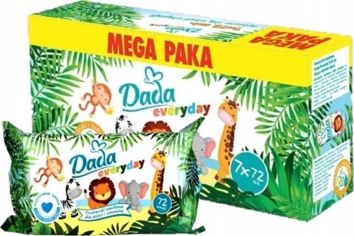 Dada Chusteczki nawilżane 7 x 72 szt. 1
