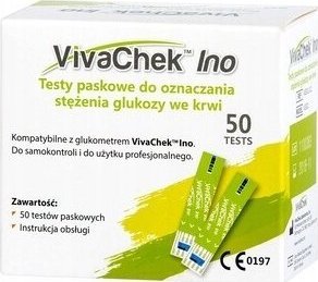 HAND VivaChek Ino 50 sztuk PASKI POMIAR GLUKOZY 1