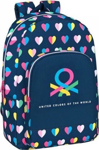 Benetton Plecak szkolny Benetton Corazones Granatowy (30 x 46 x 14 cm) 1