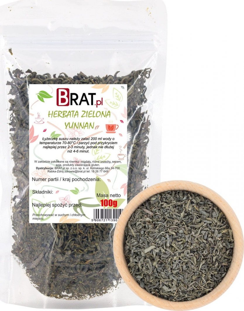 Brat Herbata zielona Yunnan 100g WYSOKA JAKOŚĆ 1