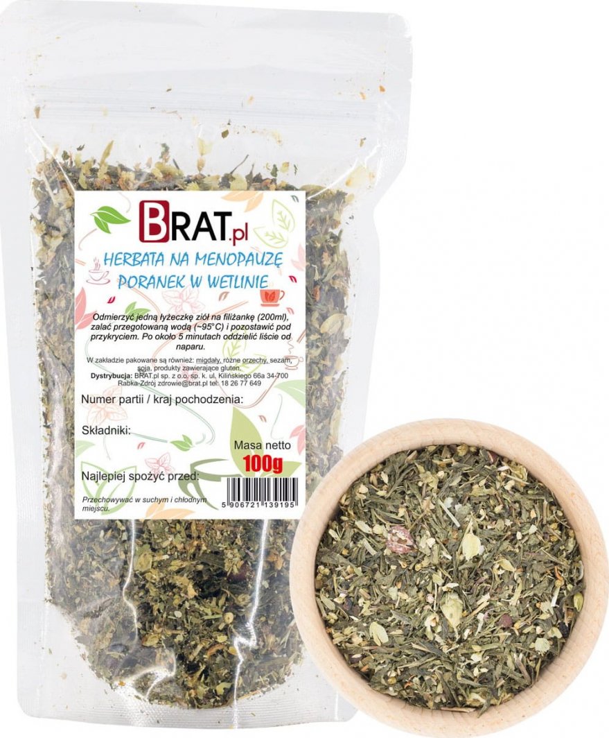 Brat Herbata na menopauzę - Poranek w Wetlinie 100g ŁAGODZI OBJAWY MENOPAUZY 1
