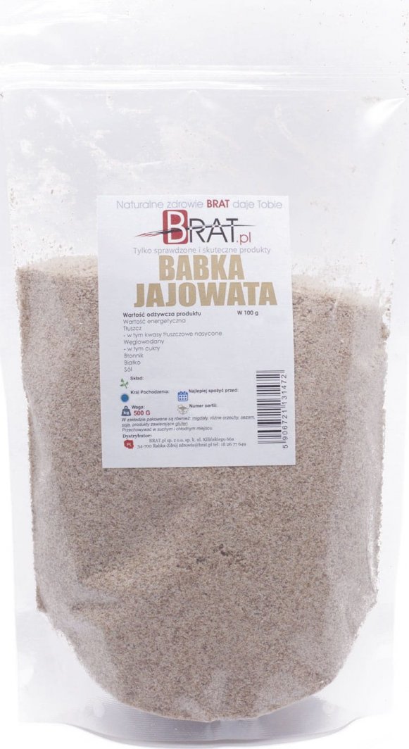 Brat Babka jajowata ŁUPINY łuski BŁONNIK 500g 1