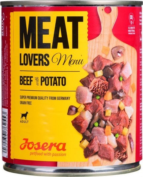 Josera Meatlovers Menu Wołowina z ziemniakami karma mokra dla psów 800g 1