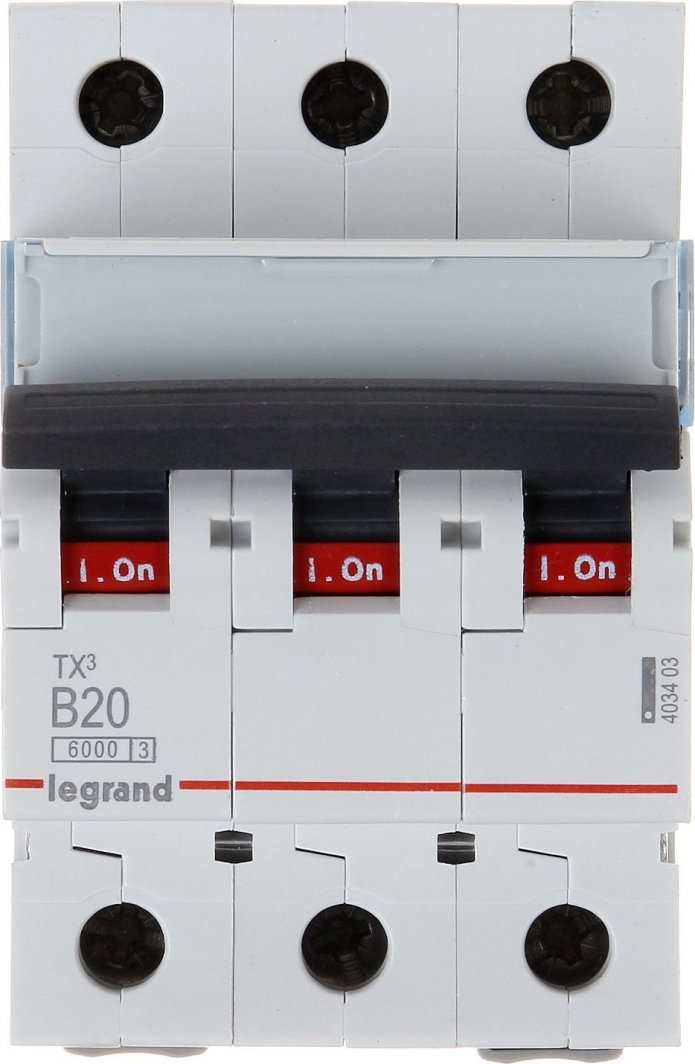 Legrand Wyłącznik Nadprądowy LE-403403 TRÓJFAZOWY 20A TYP B LEGRAND ...