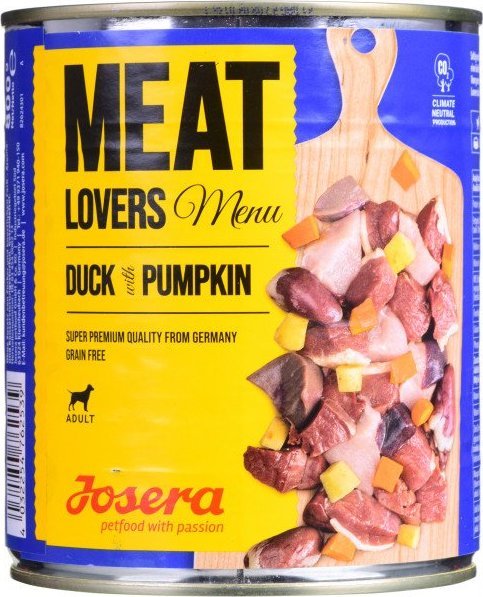 Josera Meatlovers Menu Kaczka z dynią karma mokra dla psów 800g 1