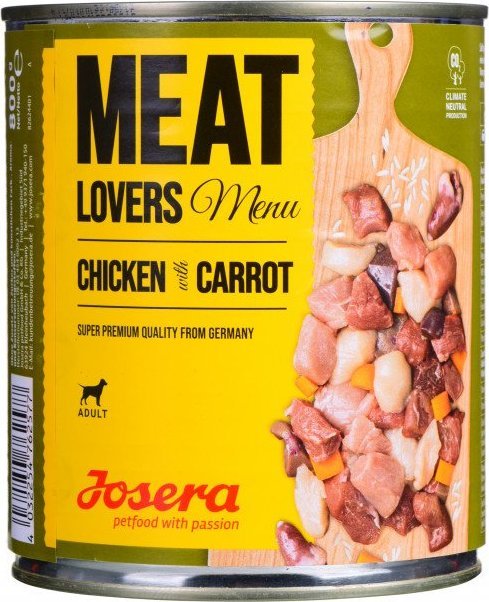 Josera Meatlovers Menu Kurczak z marchewką karma mokra dla psów 800g 1