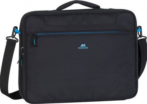 Torba RivaCase RIVACASE TORBA NA LAPTOP 16" REGENT, CLAMSHELL, CZARNA, POLIESTER, KIESZENIE NA SMARTFON, DOKUMENTY, WIZYTÓWKI I AKCESORIA 1