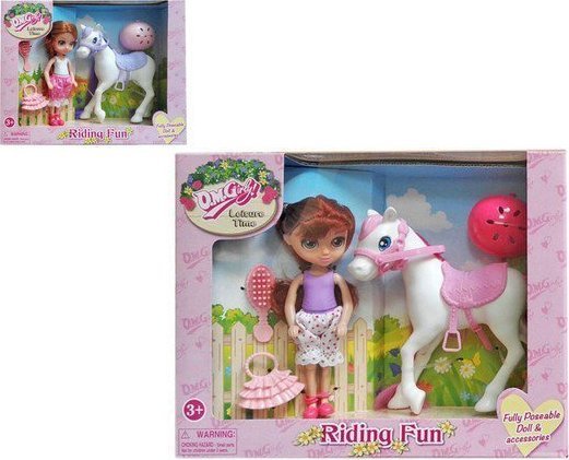BigBuy Fun Lalka ze Zwierzątkiem Riding Horse 110739 1