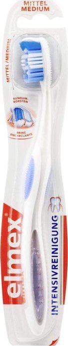 Elmex  (DE) Elmex, Intensive Reinigung, Szczoteczka do zębów, średnia, 1 sztuka (PRODUKT Z NIEMIEC) 1