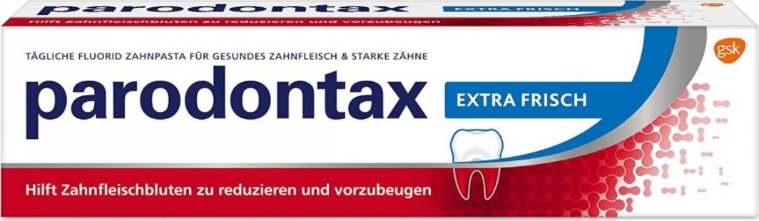 Parodontax  (DE) Parodontax, Extra Frisch, Pasta do zębów z fluorem pomaga zmniejszyć i zapobiec krwawieniu dziąseł, 75 ml (PRODUKT Z NIEMIEC) 1